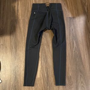 Fabletics Black Leggings Yoga Pants Lace Up Back